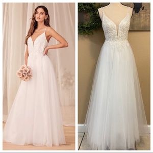 Lulus Luxe Forever Is Ours White Sequin Embroidered Tulle Maxi Dress